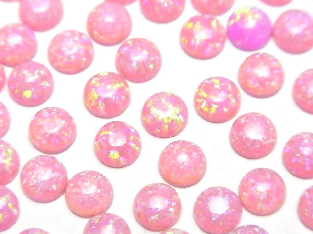 Kyoto Opal Round Cabochon 6x6mm [Pink] 3pcs