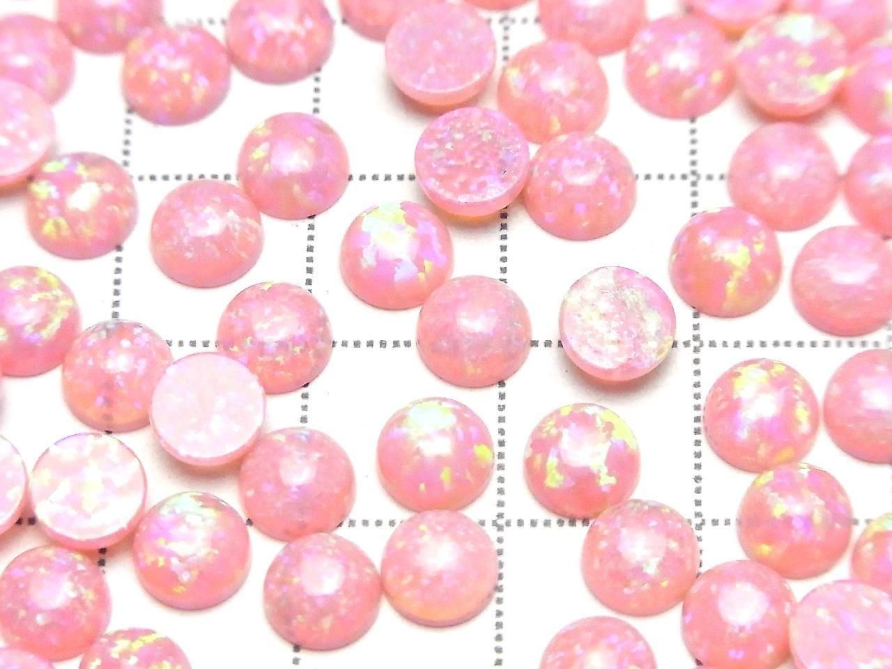 Kyoto Opal Round Cabochon 6x6mm [Pink] 3pcs