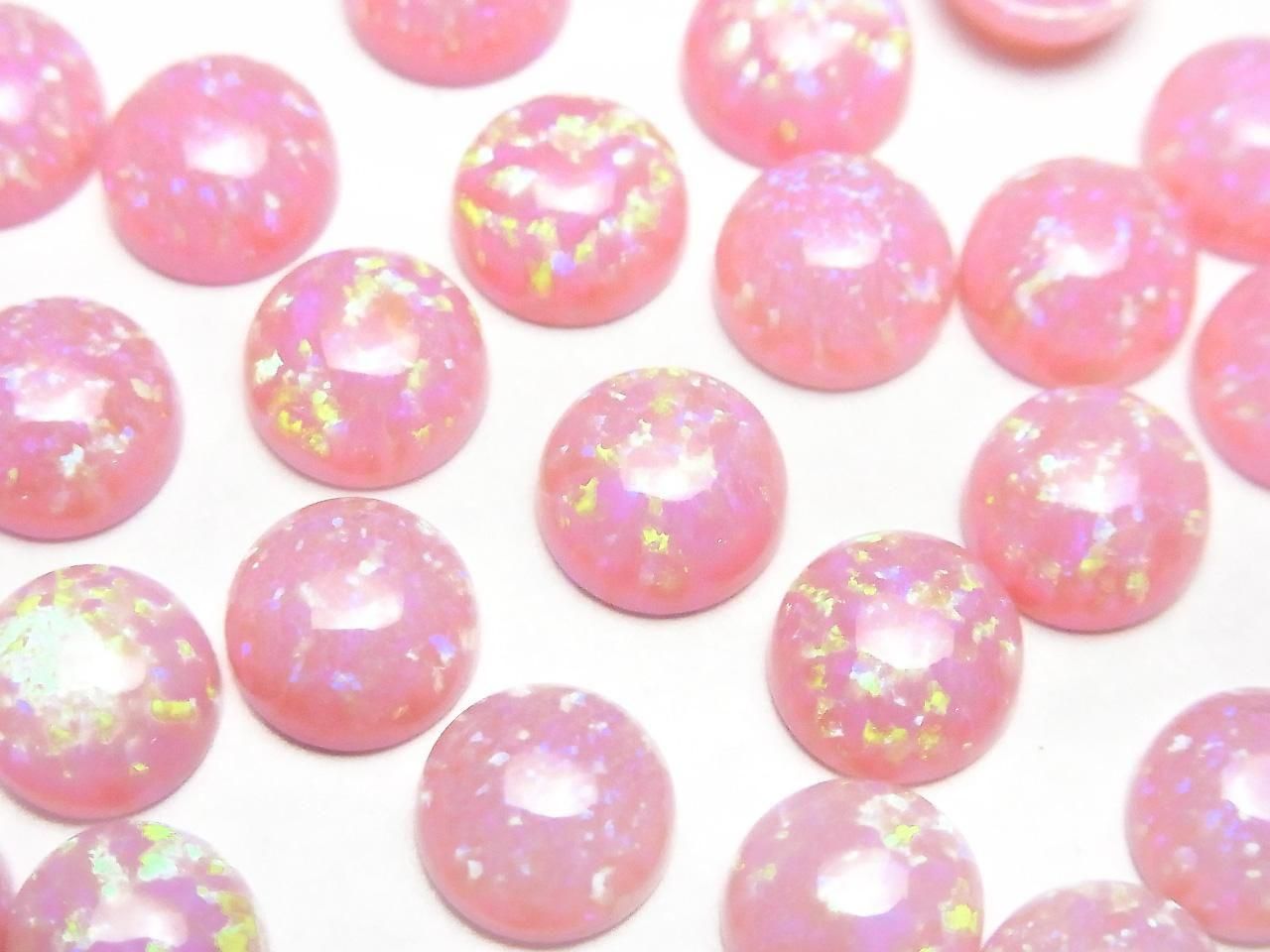 Kyoto Opal Round Cabochon 8x8mm [Pink] 2pcs