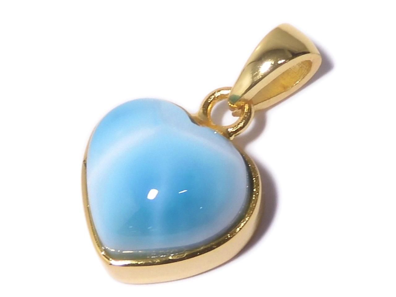Larimar Pectolite AAA Pendant 18KGP NO.400 [One of a kind]