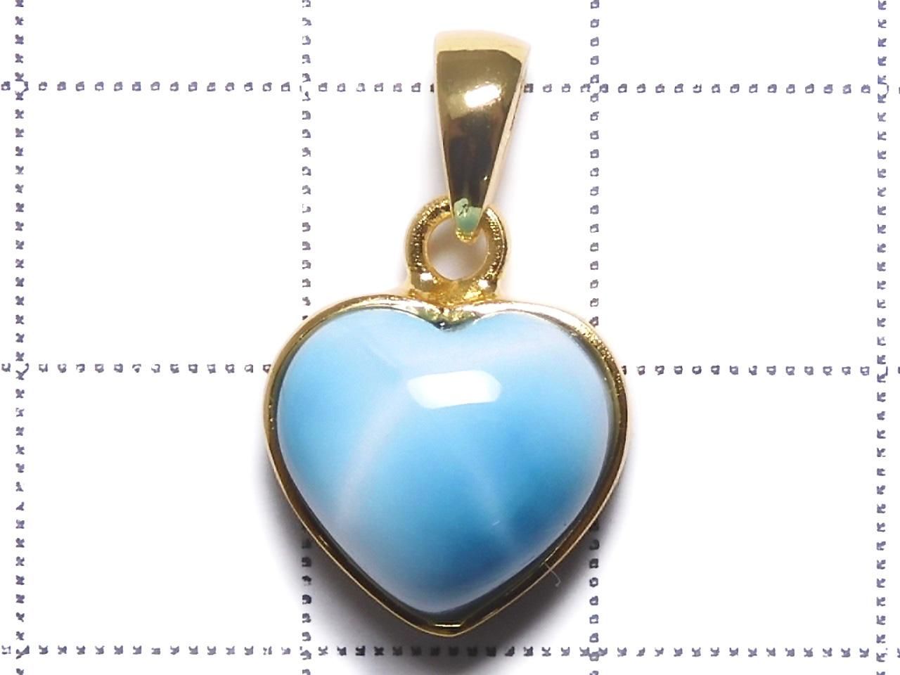 Larimar Pectolite AAA Pendant 18KGP NO.400 [One of a kind]