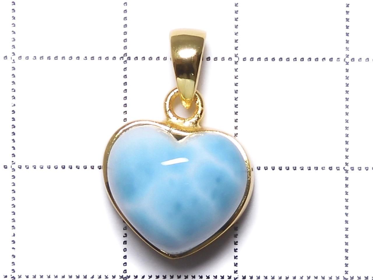 Larimar Pectolite AAA Pendant 18KGP NO.402 [One of a kind]