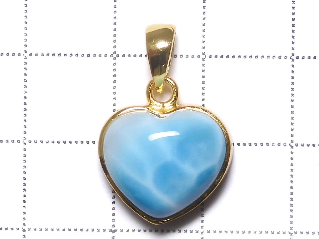 Larimar Pectolite AAA Pendant 18KGP NO.403 [One of a kind]