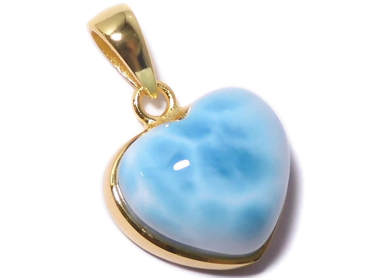 Larimar Pectolite AAA Pendant 18KGP NO.404 [One of a kind]