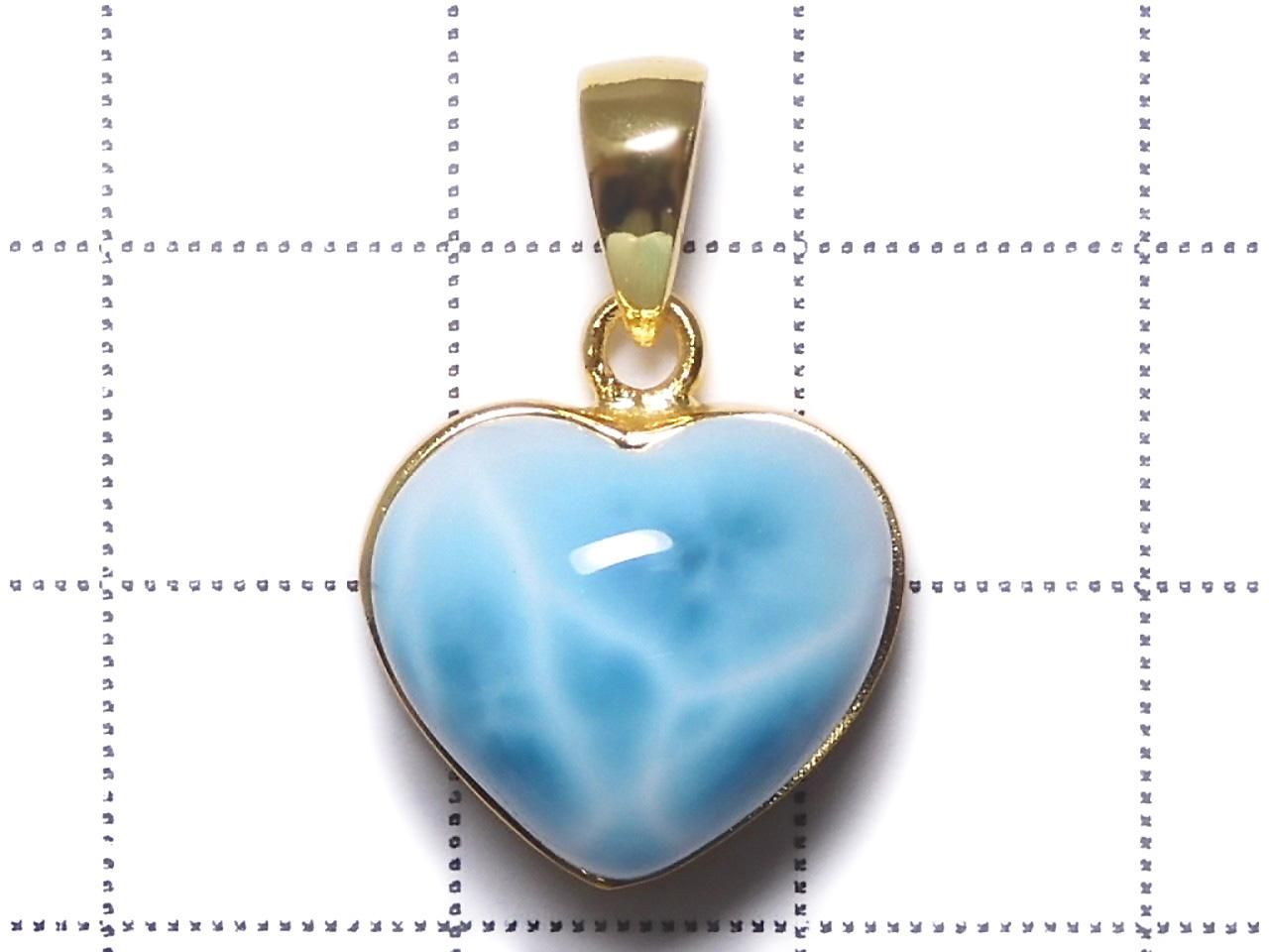 Larimar Pectolite AAA Pendant 18KGP NO.405 [One of a kind]
