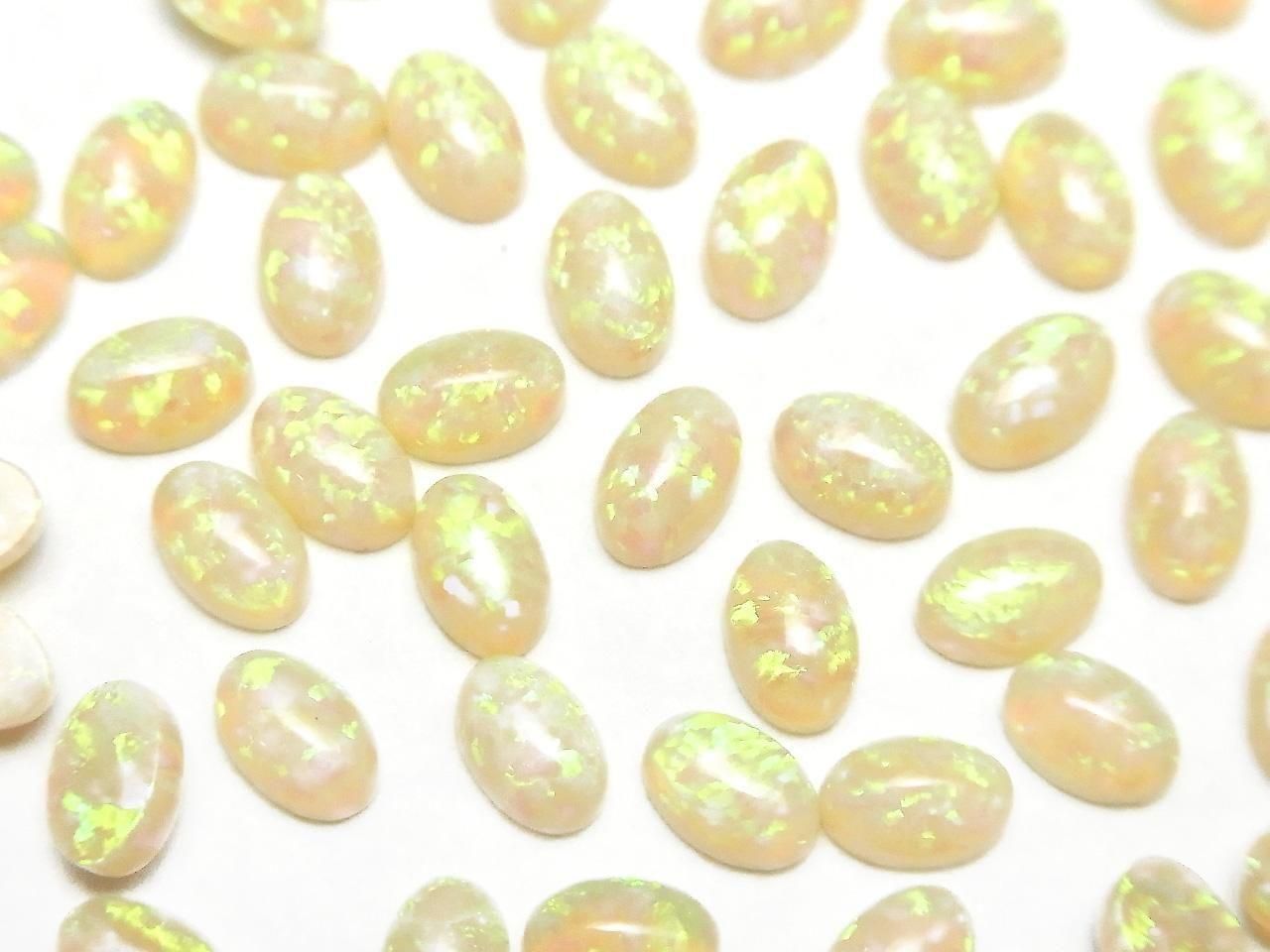 Kyoto Opal Oval Cabochon 6x4mm [Light Yellow] 3pcs