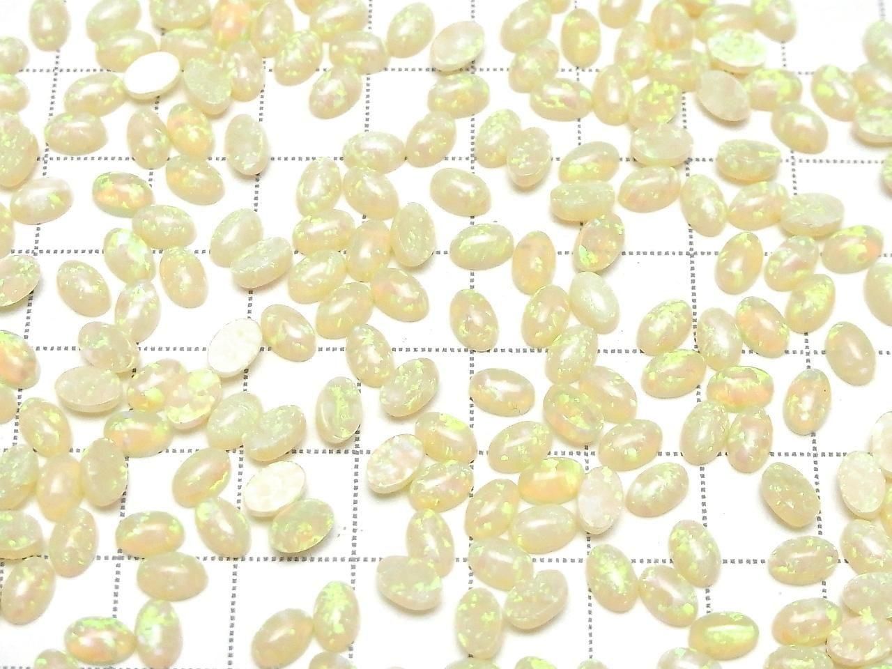 Kyoto Opal Oval Cabochon 6x4mm [Light Yellow] 3pcs