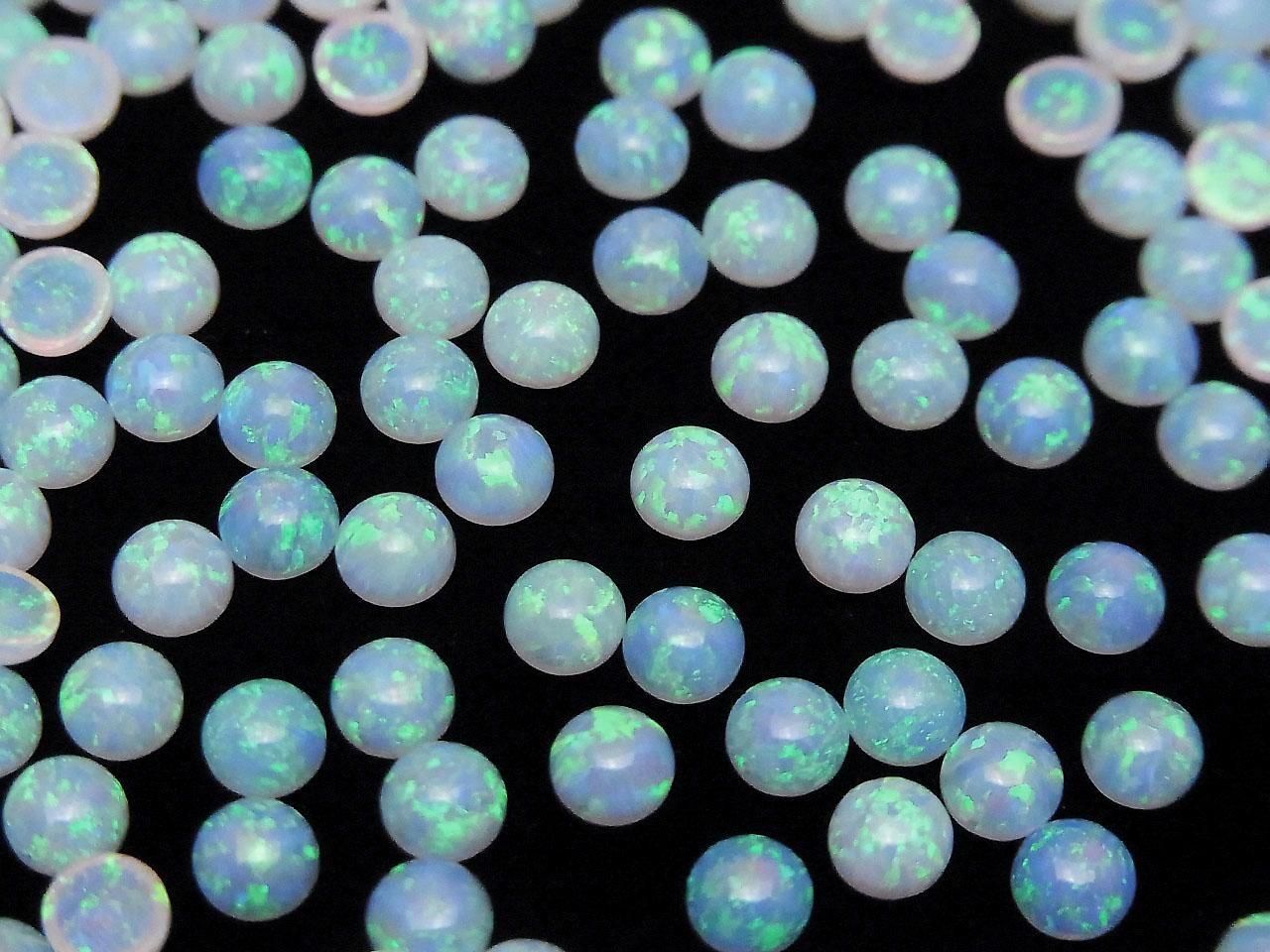 Kyoto Opal Round Cabochon 4x4mm [White] 5pcs