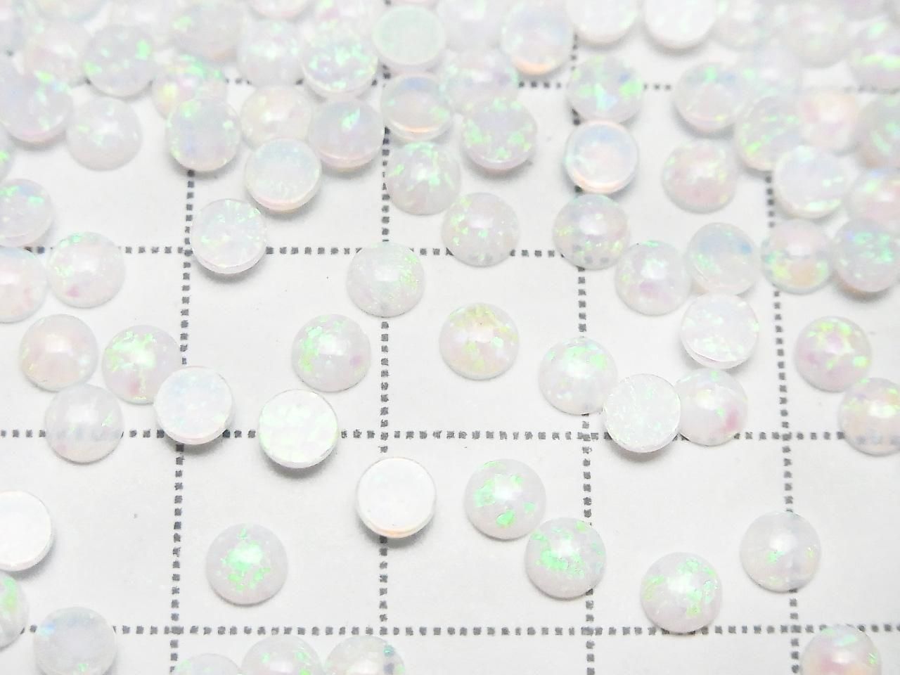 Kyoto Opal Round Cabochon 4x4mm [White] 5pcs