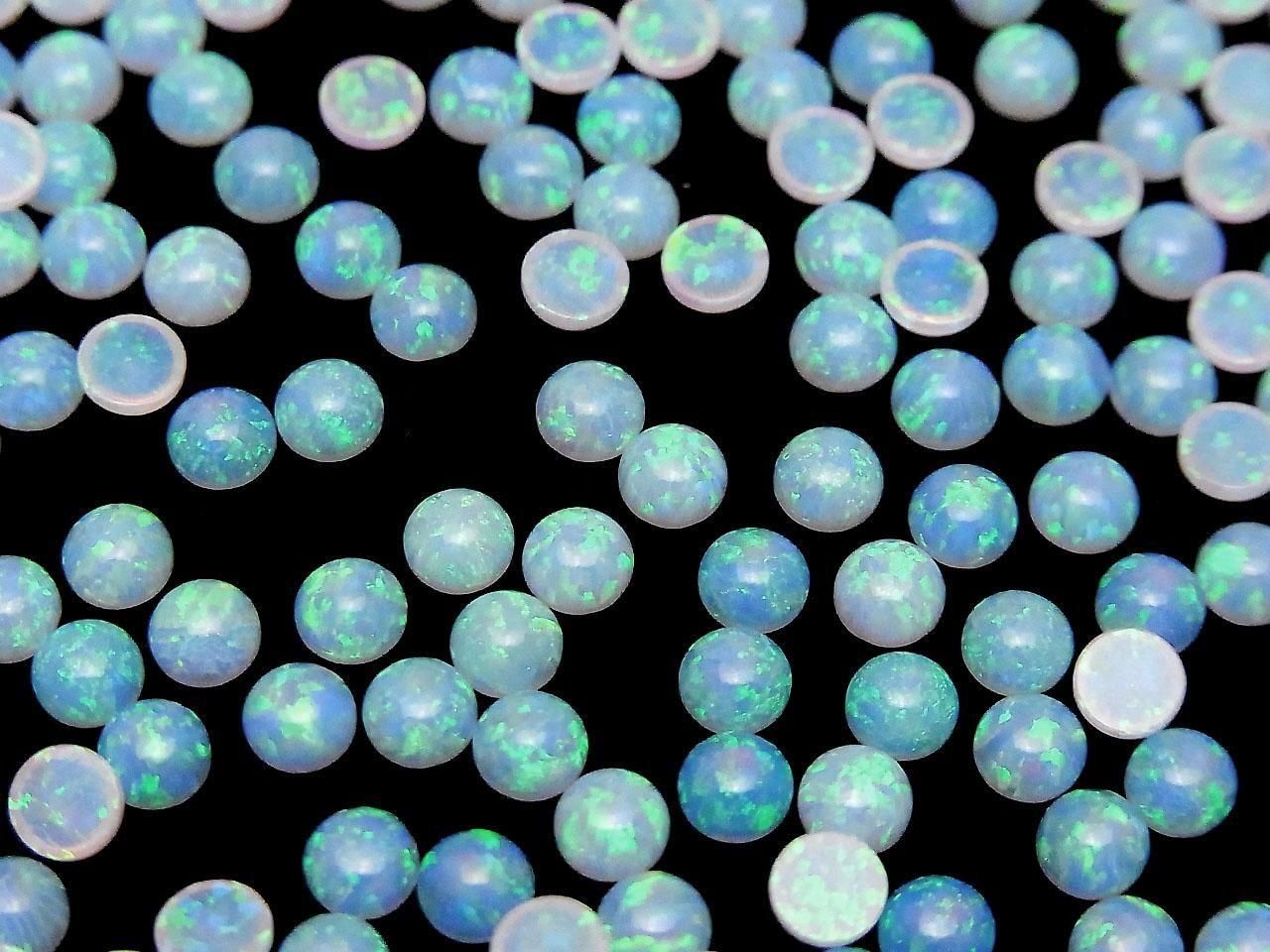 Kyoto Opal Round Cabochon 4x4mm [White] 5pcs