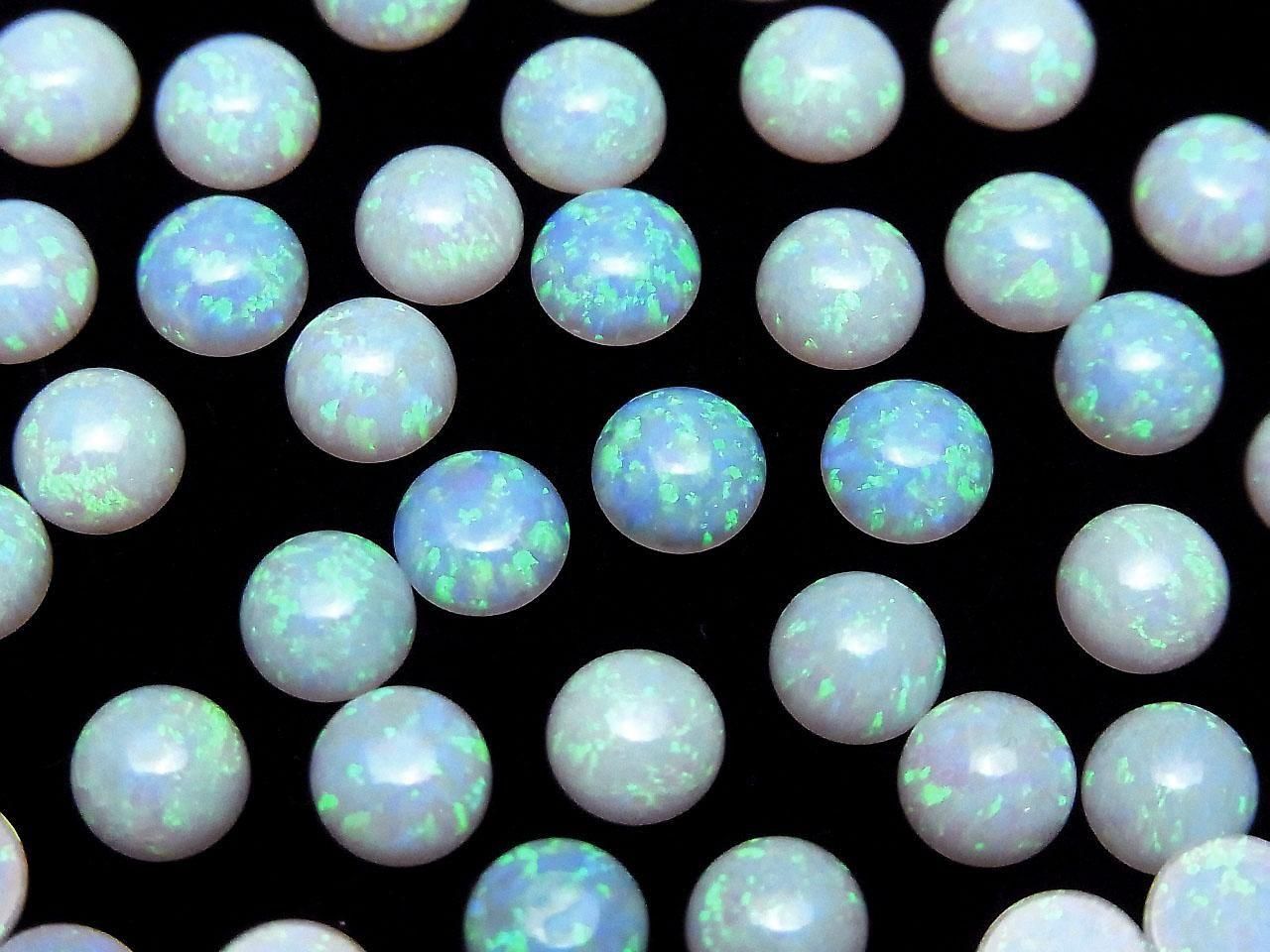 Kyoto Opal Round Cabochon 6x6mm [White] 3pcs