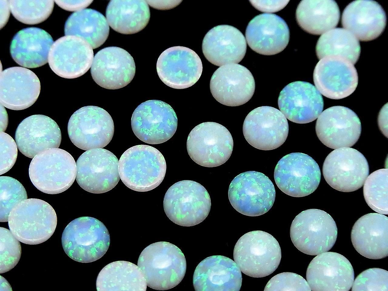 Kyoto Opal Round Cabochon 6x6mm [White] 3pcs