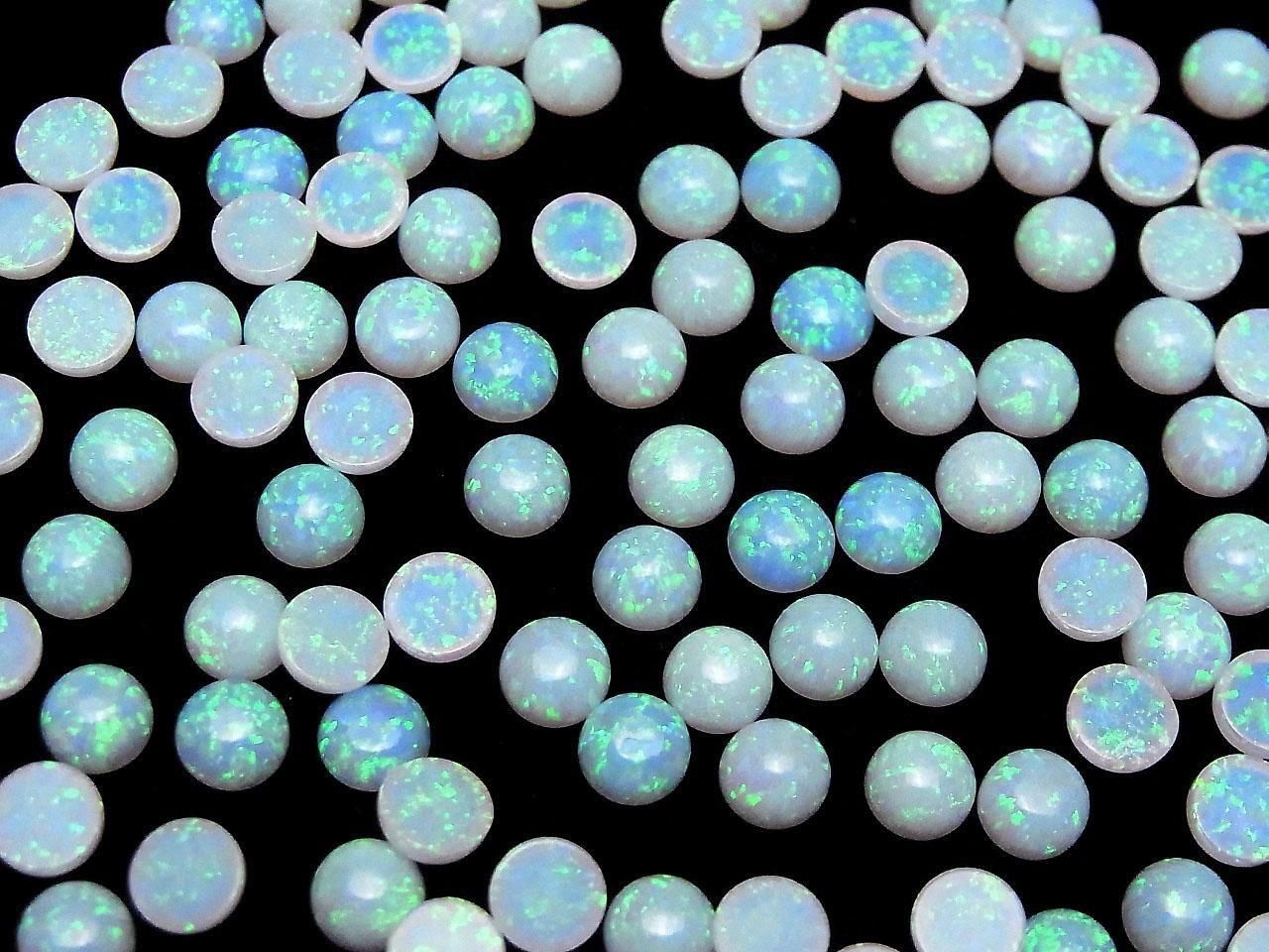 Kyoto Opal Round Cabochon 6x6mm [White] 3pcs