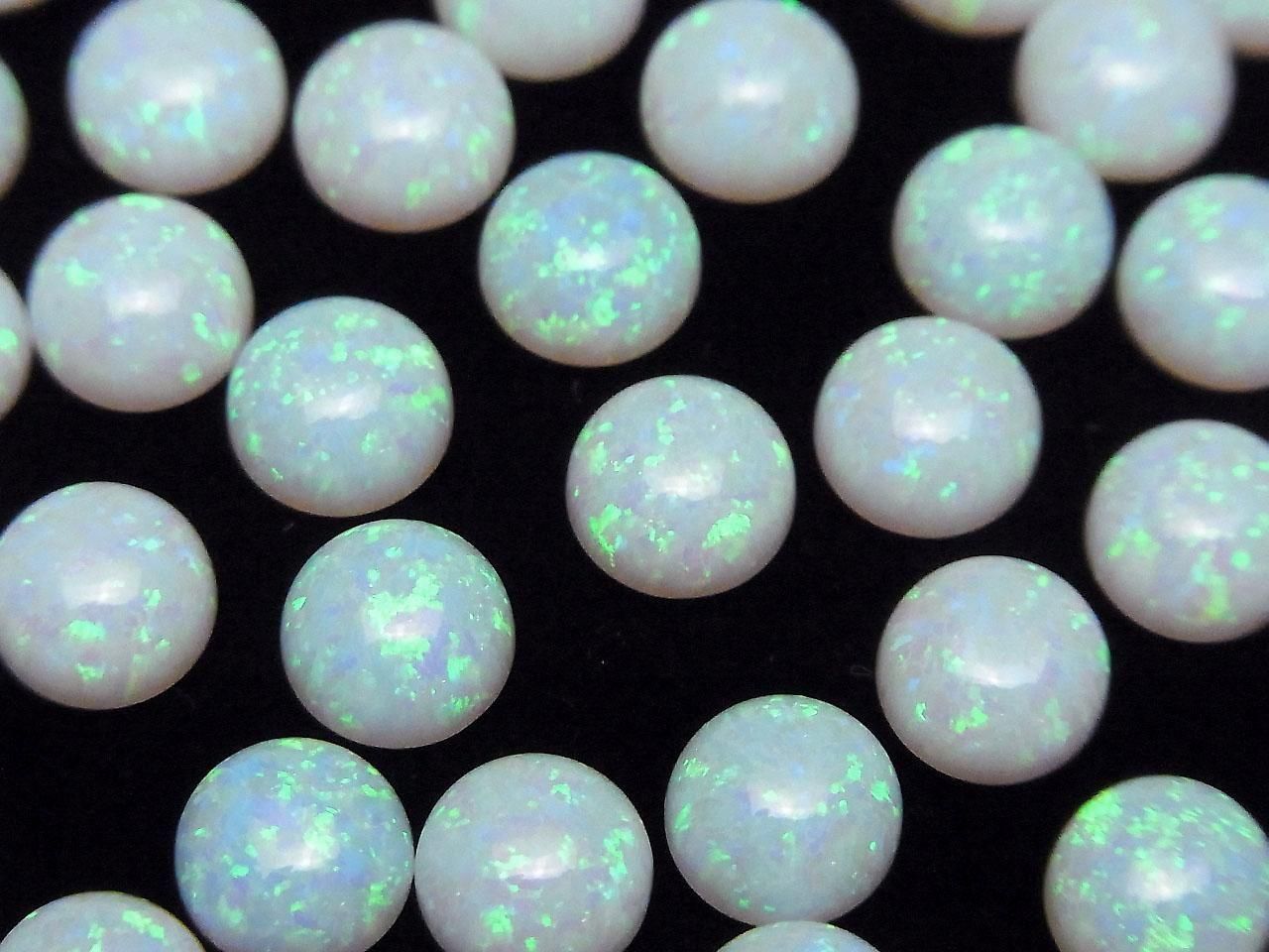 Kyoto Opal Round Cabochon 8x8mm [White] 2pcs
