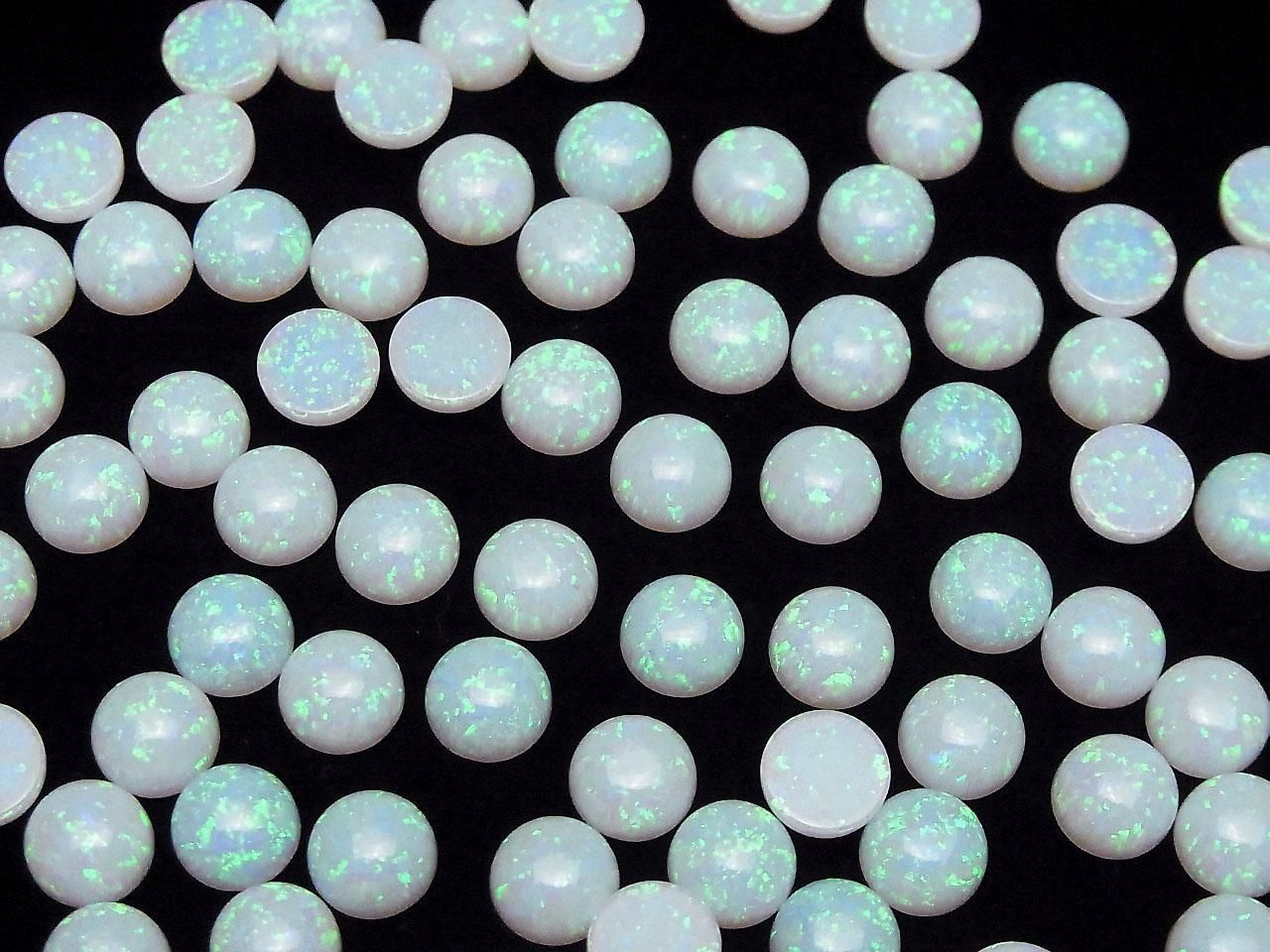 Kyoto Opal Round Cabochon 8x8mm [White] 2pcs