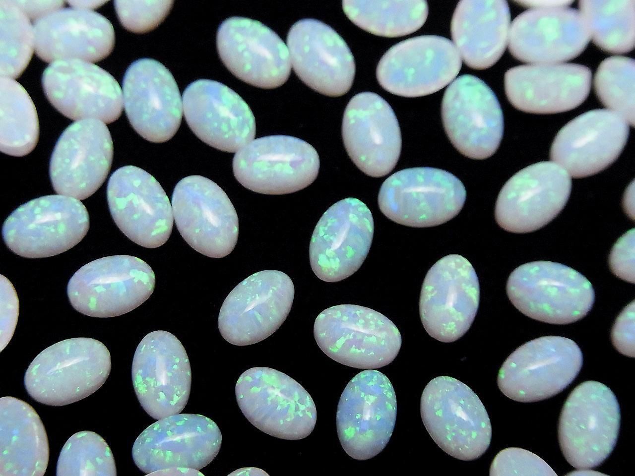 Kyoto Opal Oval Cabochon 6x4mm [White] 3pcs
