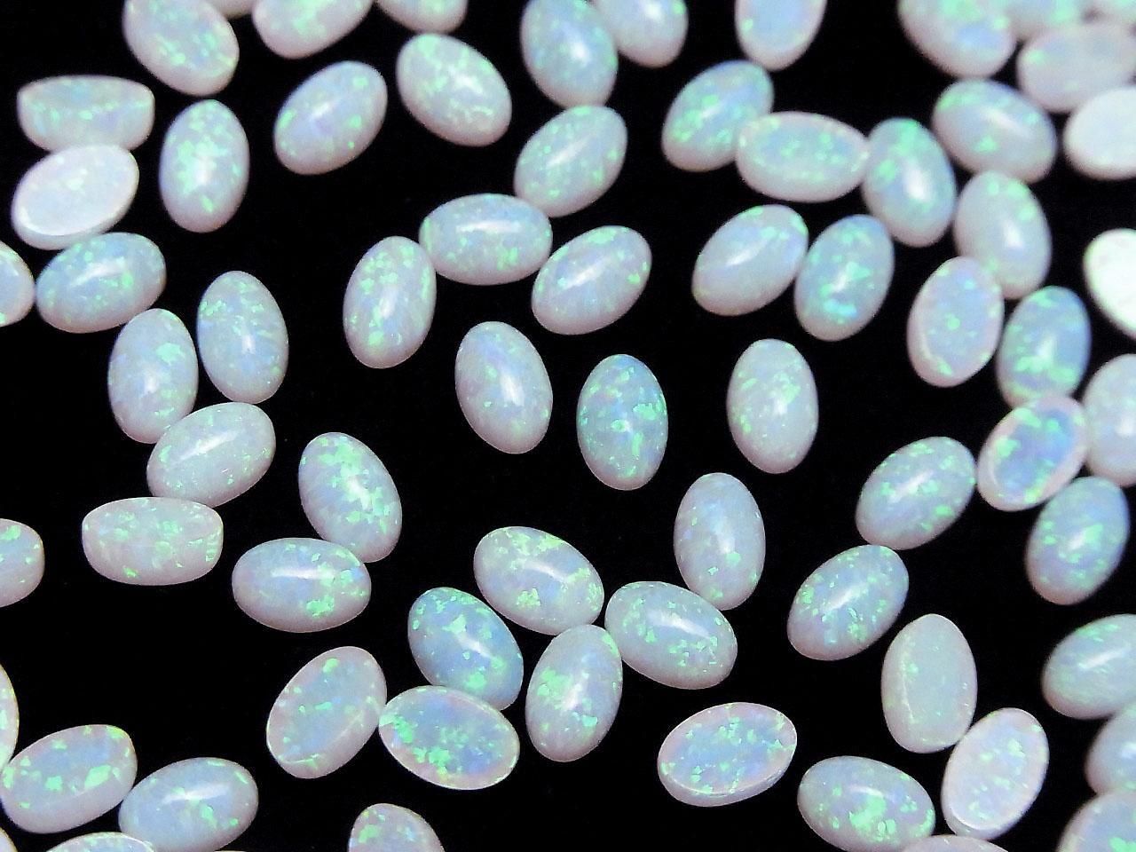 Kyoto Opal Oval Cabochon 6x4mm [White] 3pcs