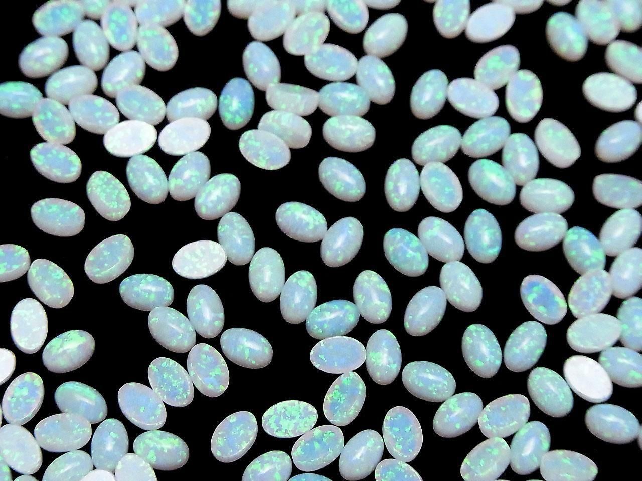 Kyoto Opal Oval Cabochon 6x4mm [White] 3pcs