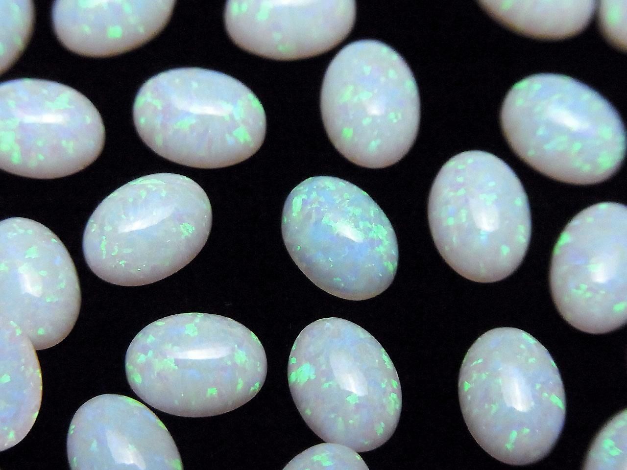 Kyoto Opal Oval Cabochon 8x6mm [White] 2pcs