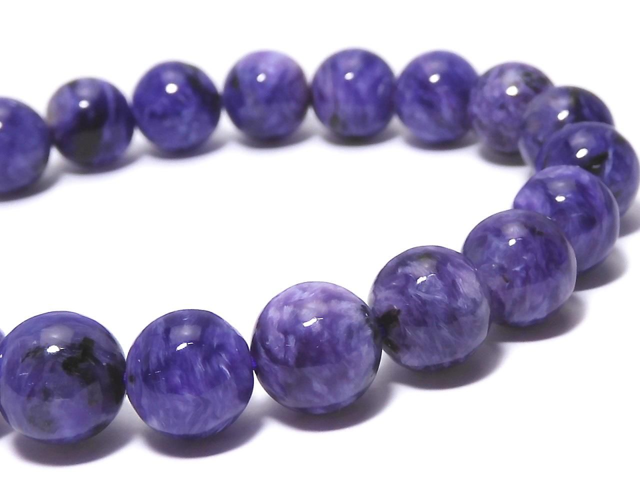 Charoite AAA- Round 9mm 1strand beads (Bracelet) NO.403 [One of a kind]