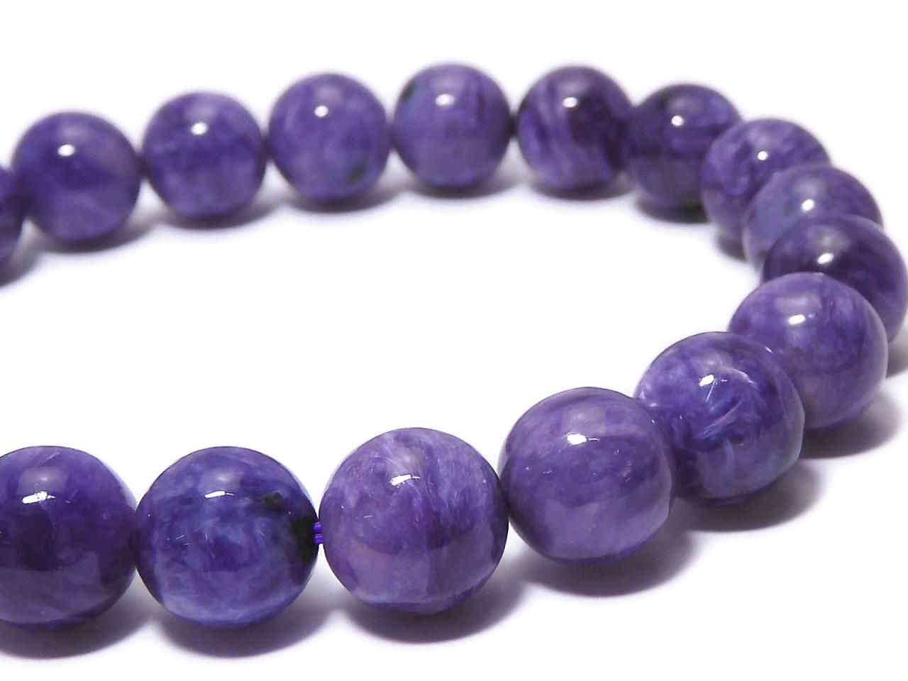 Charoite AAA- Round 9mm 1strand beads (Bracelet) NO.404 [One of a kind]
