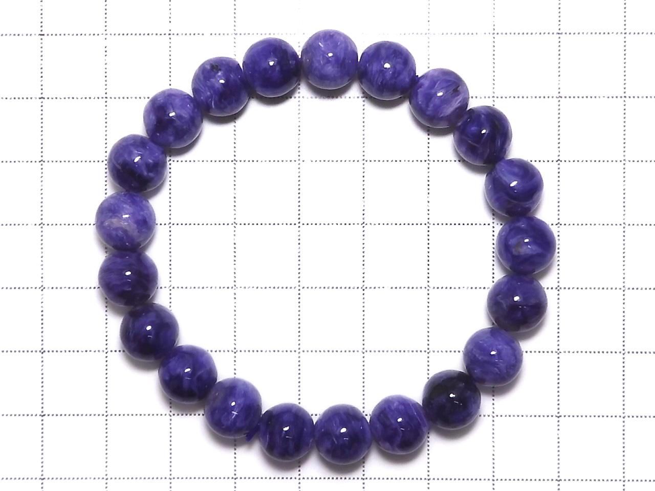 Charoite AAA- Round 9mm 1strand beads (Bracelet) NO.405 [One of a kind]