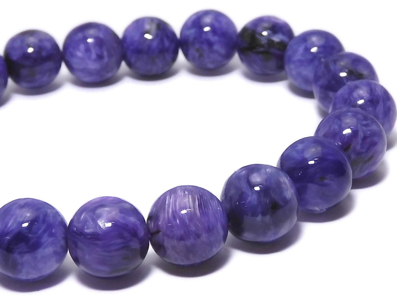 Charoite AAA- Round 9mm 1strand beads (Bracelet) NO.409 [One of a kind]
