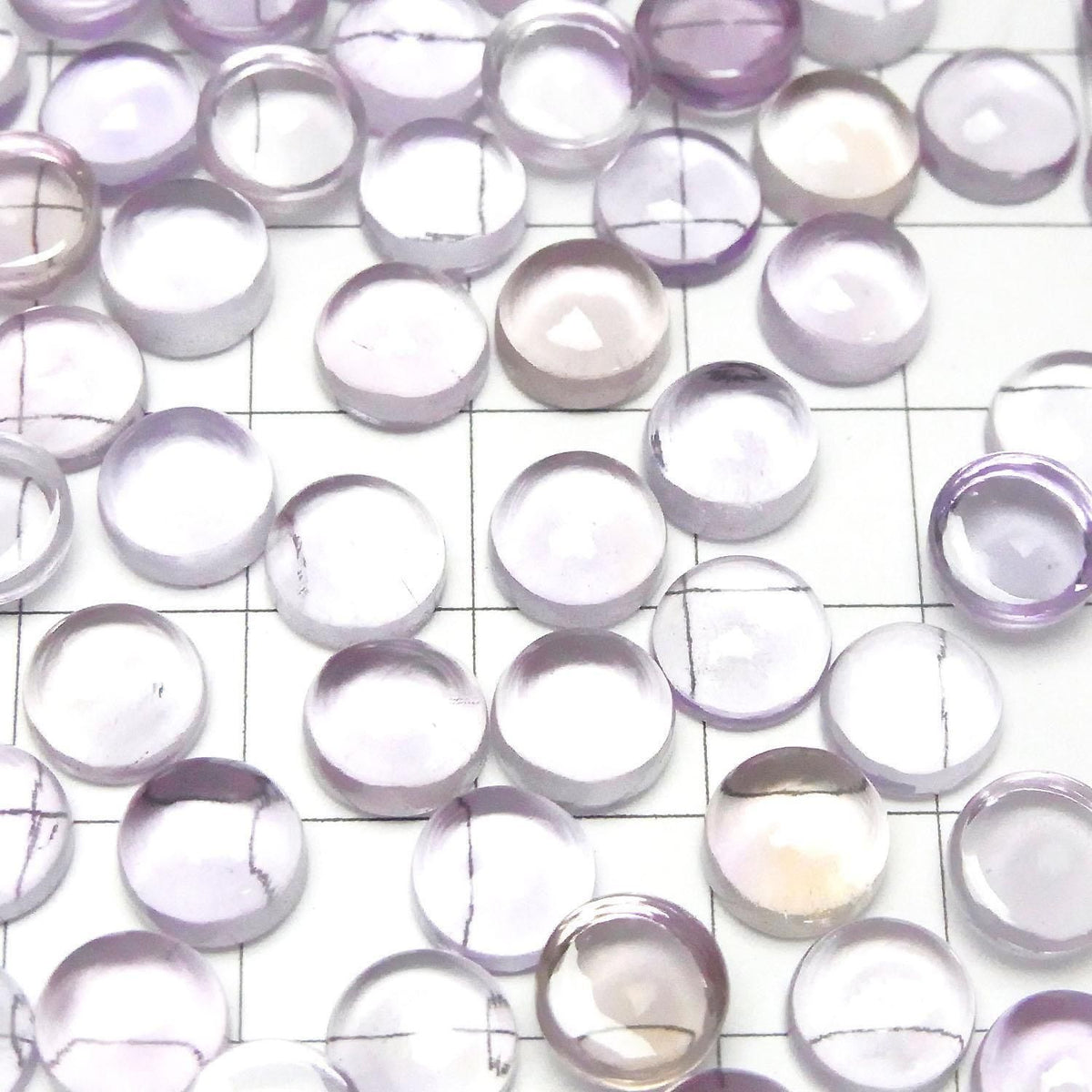 High Quality Pink Amethyst AAA Round Cabochon 8x8mm 2pcs