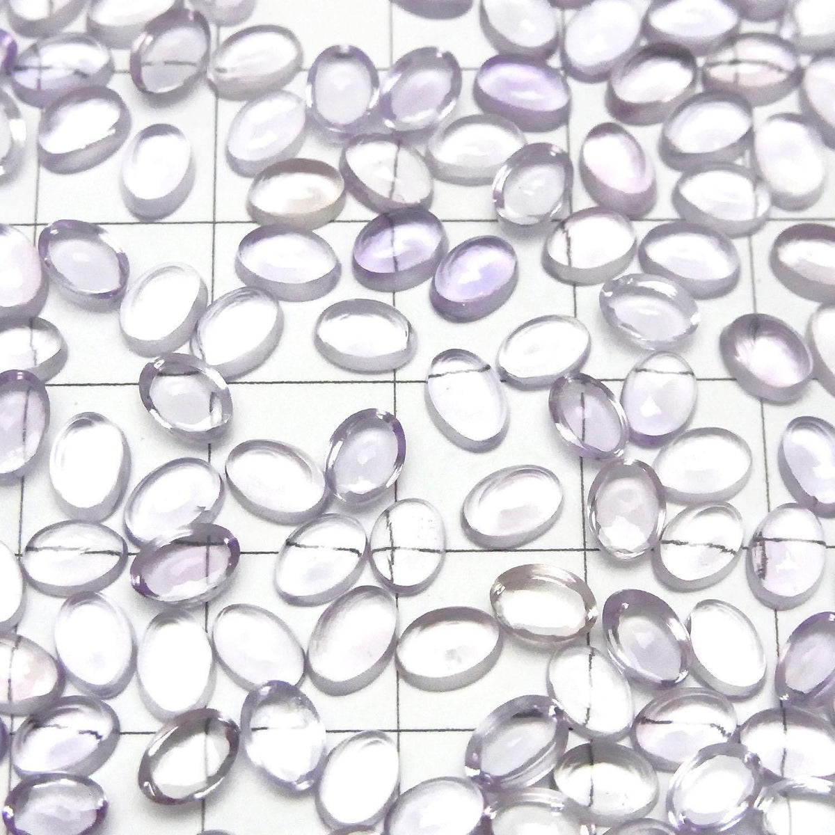 High Quality Pink Amethyst AAA Oval Cabochon 6x4mm 5pcs