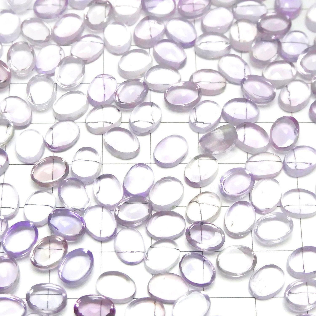 High Quality Pink Amethyst AAA Oval Cabochon 8x6mm 3pcs