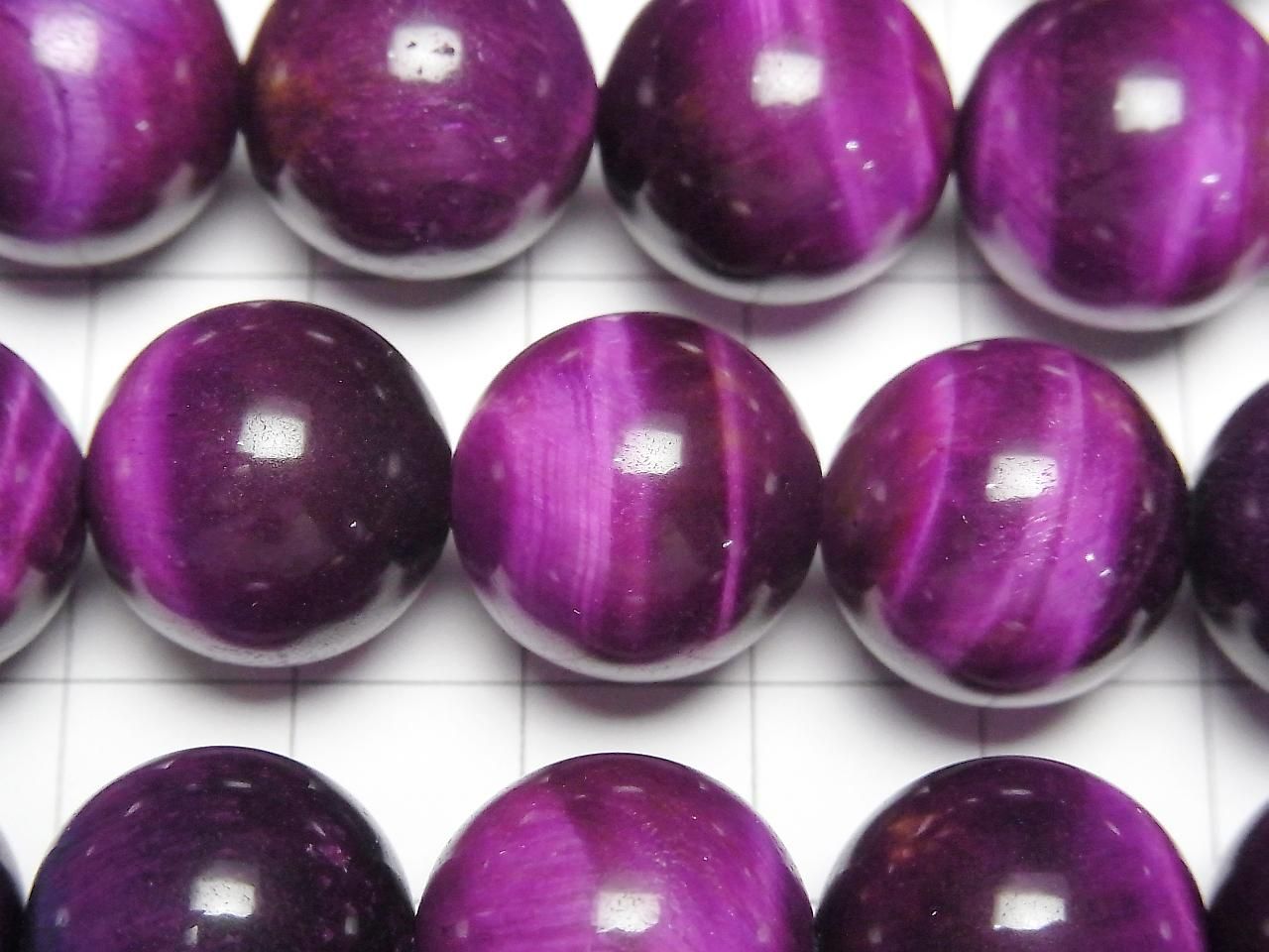 Purple Tiger's Eye AA++ Round 16mm 1/4 or 1strand beads (approx. 15 inches/36 cm)