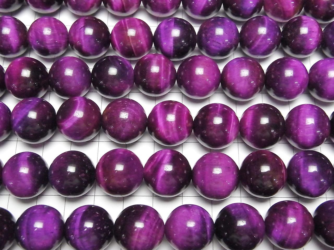 Purple Tiger's Eye AA++ Round 16mm 1/4 or 1strand beads (approx. 15 inches/36 cm)