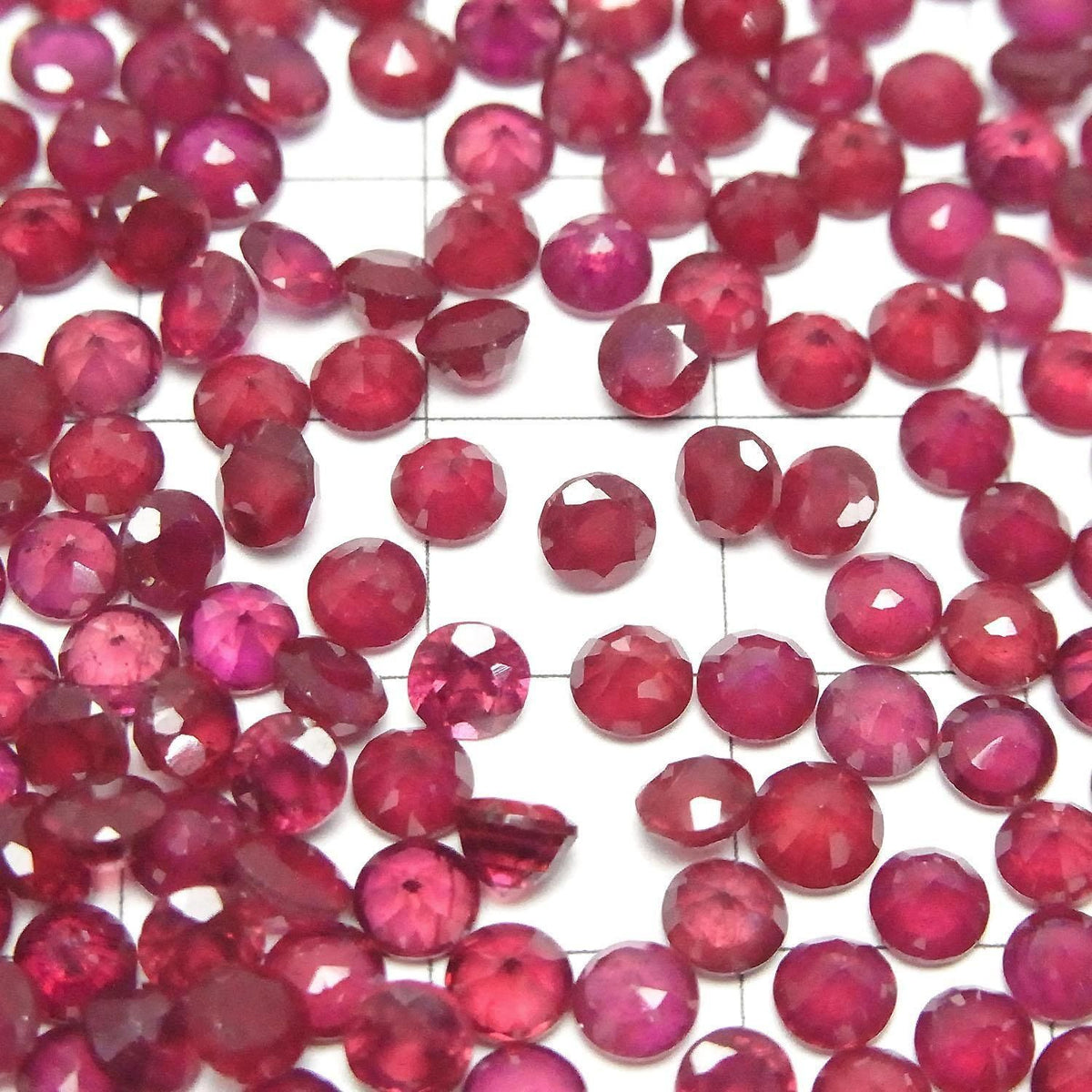 High Quality Ruby AAA- Loose stone Round Faceted 4x4mm 5pcs