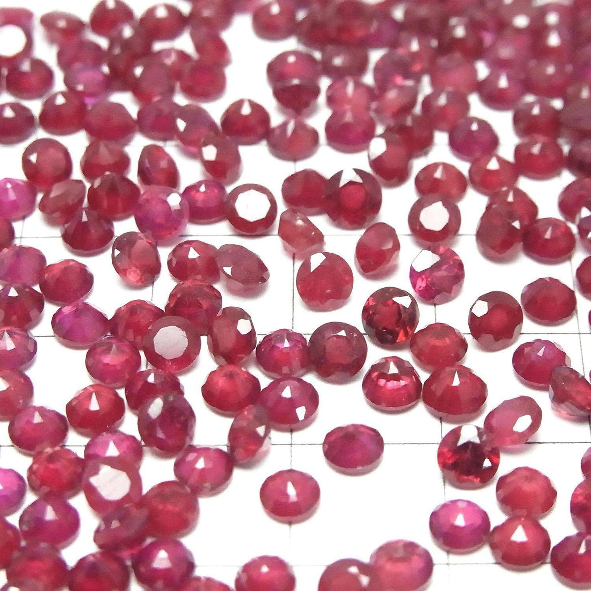 High Quality Ruby AAA- Loose stone Round Faceted 4x4mm 5pcs