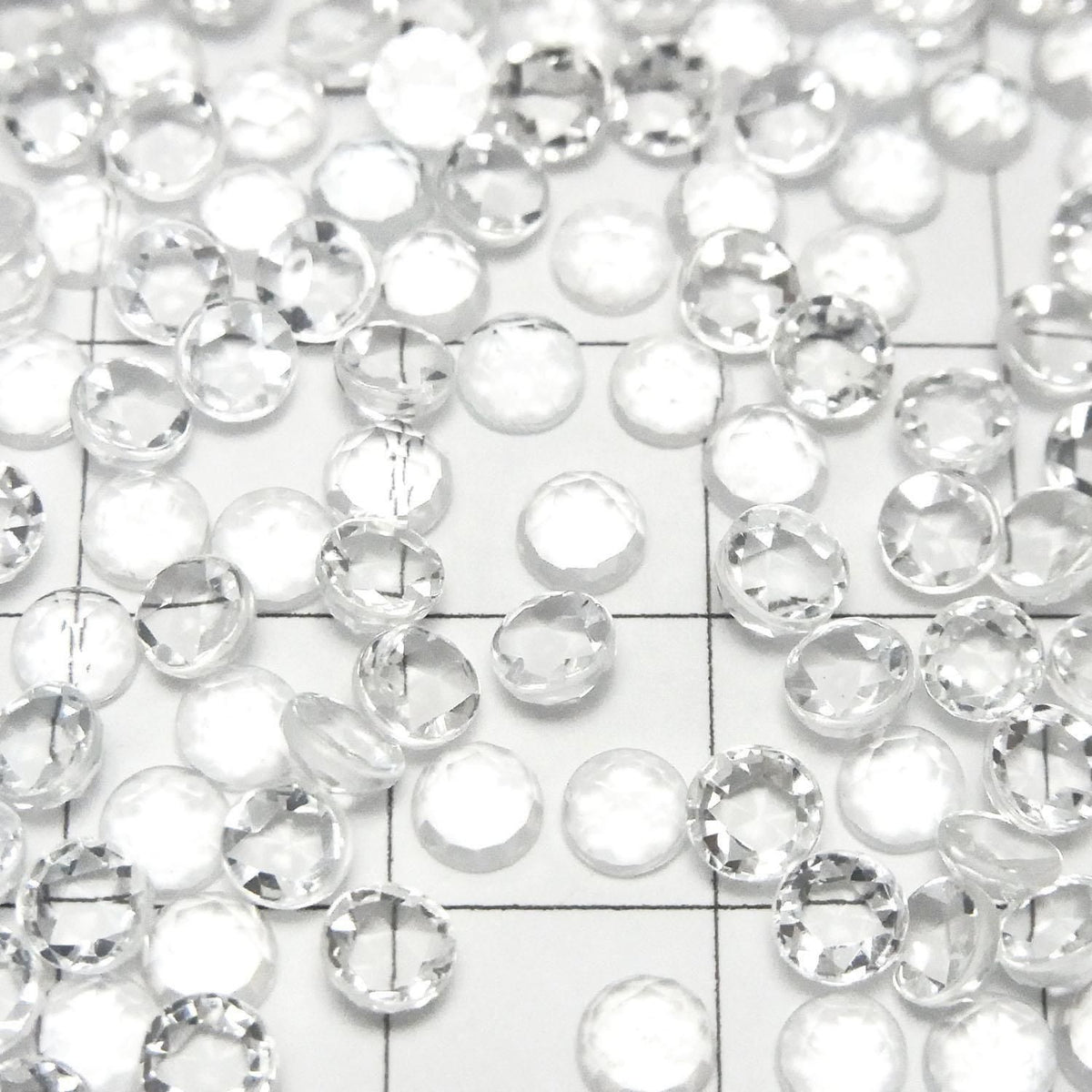 High Quality White Topaz AAA Round Rose Cut 4x4mm 10pcs