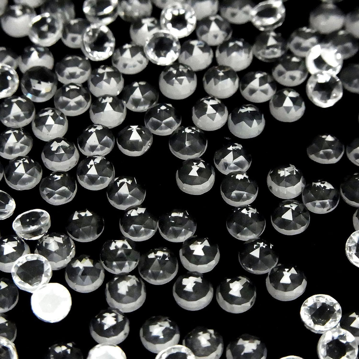 High Quality White Topaz AAA Round Rose Cut 4x4mm 10pcs