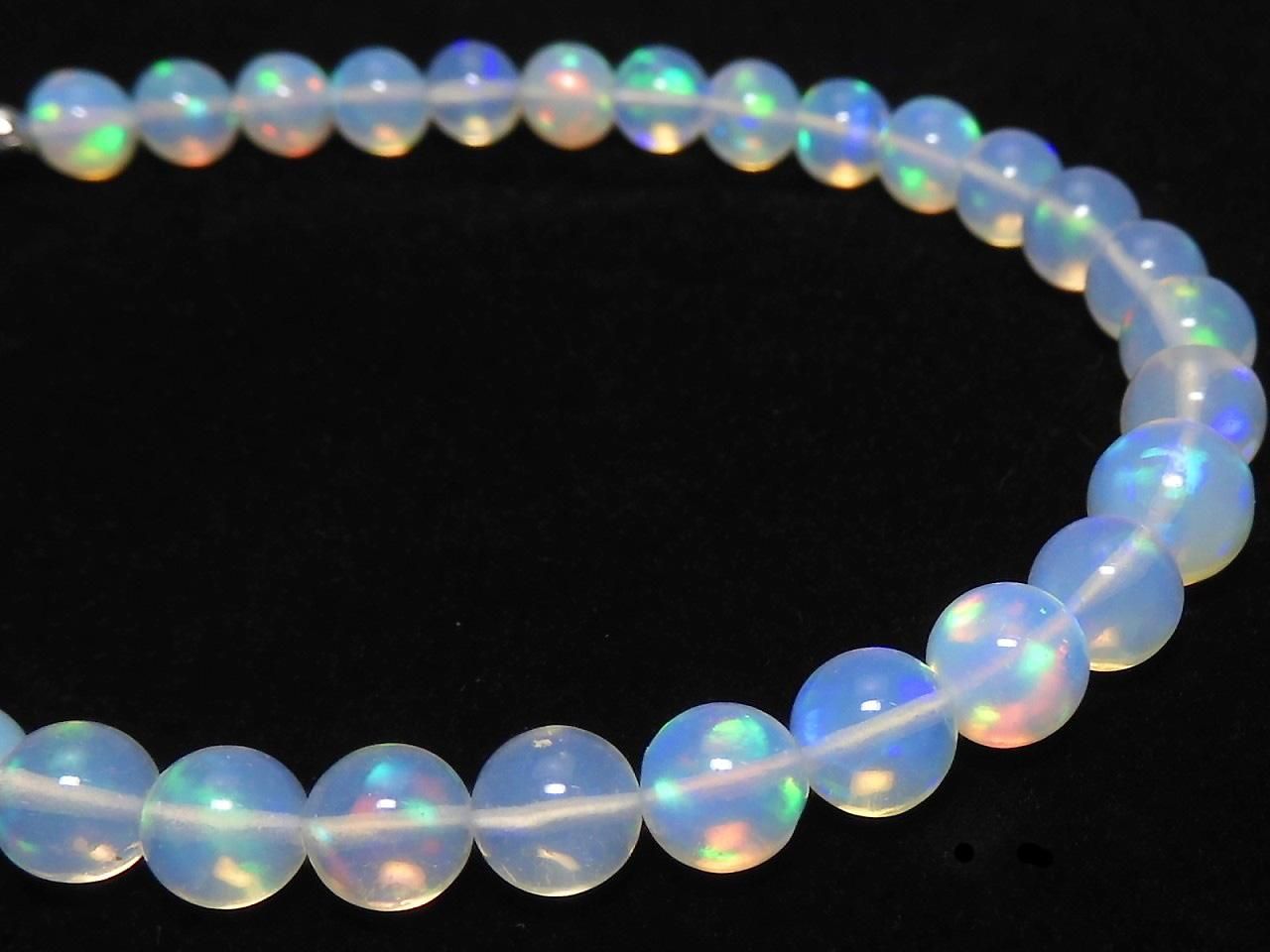 High Quality Ethiopian Opal AAA Semi Round 5-6.5mm 1strand beads (Bracelet) NO.8 [One of a kind]
