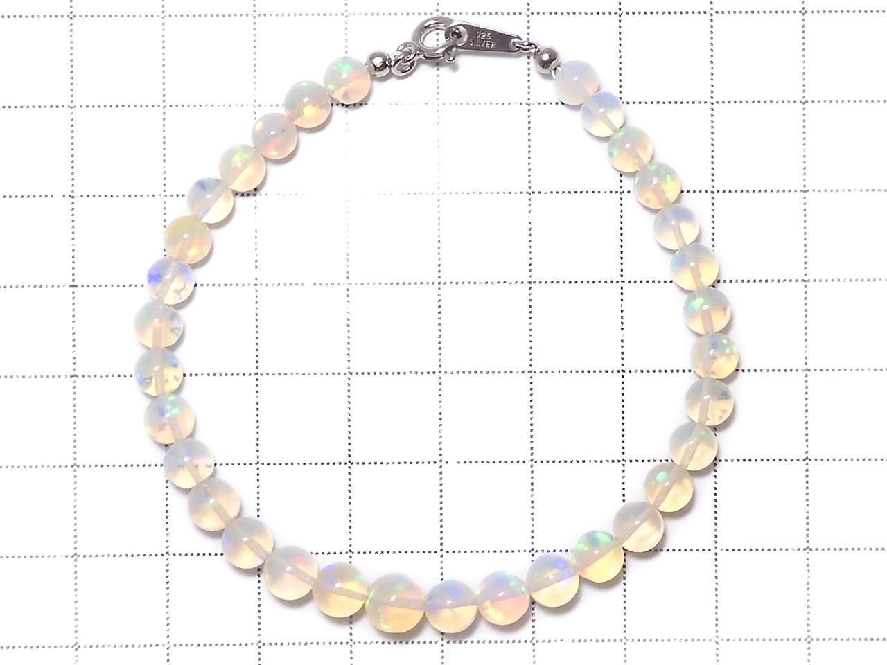 High Quality Ethiopian Opal AAA Semi Round 5-6.5mm 1strand beads (Bracelet) NO.8 [One of a kind]