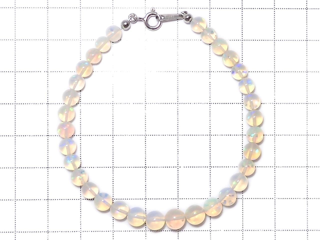 High Quality Ethiopian Opal AAA Semi Round 5-6.5mm 1strand beads (Bracelet) NO.10 [One of a kind]