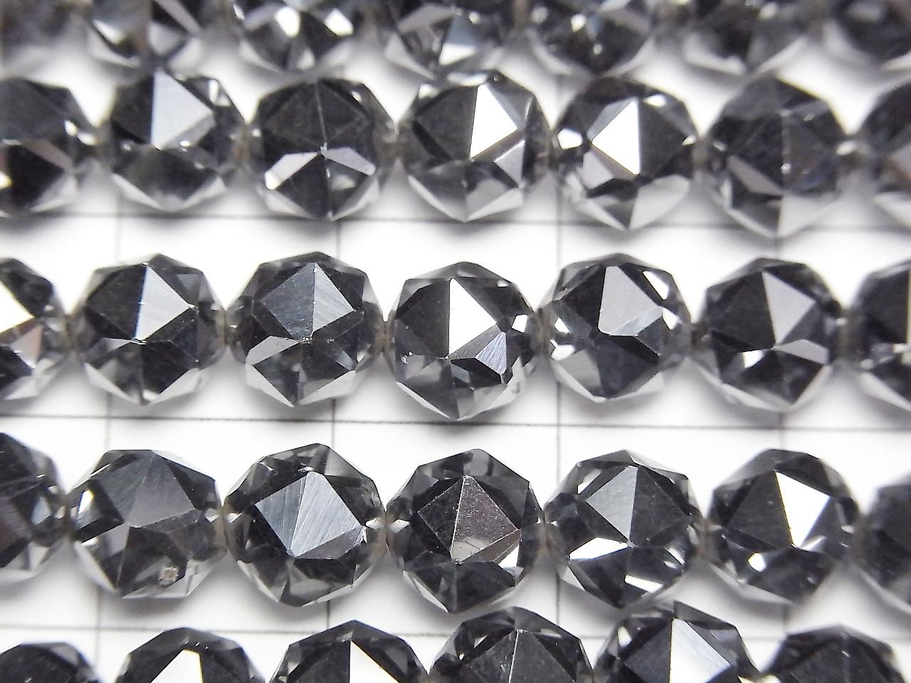 Terahertz Star Faceted Round 7mm 1strand beads (aprx.15inch/36cm)High Quality!