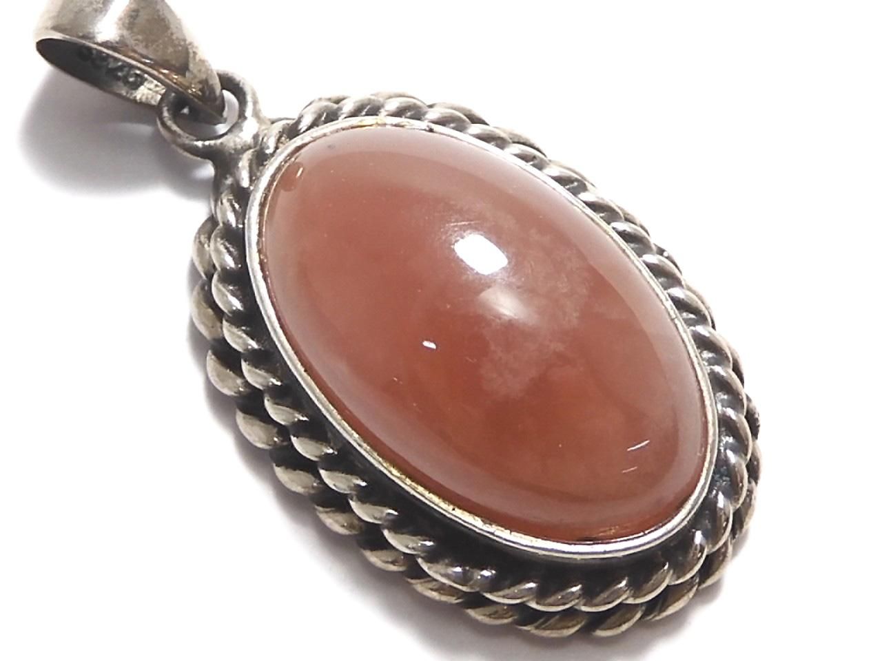 Peruvian Rhodochrosite AA++ Pendant Silver 925 No. 2 [One of a kind]
