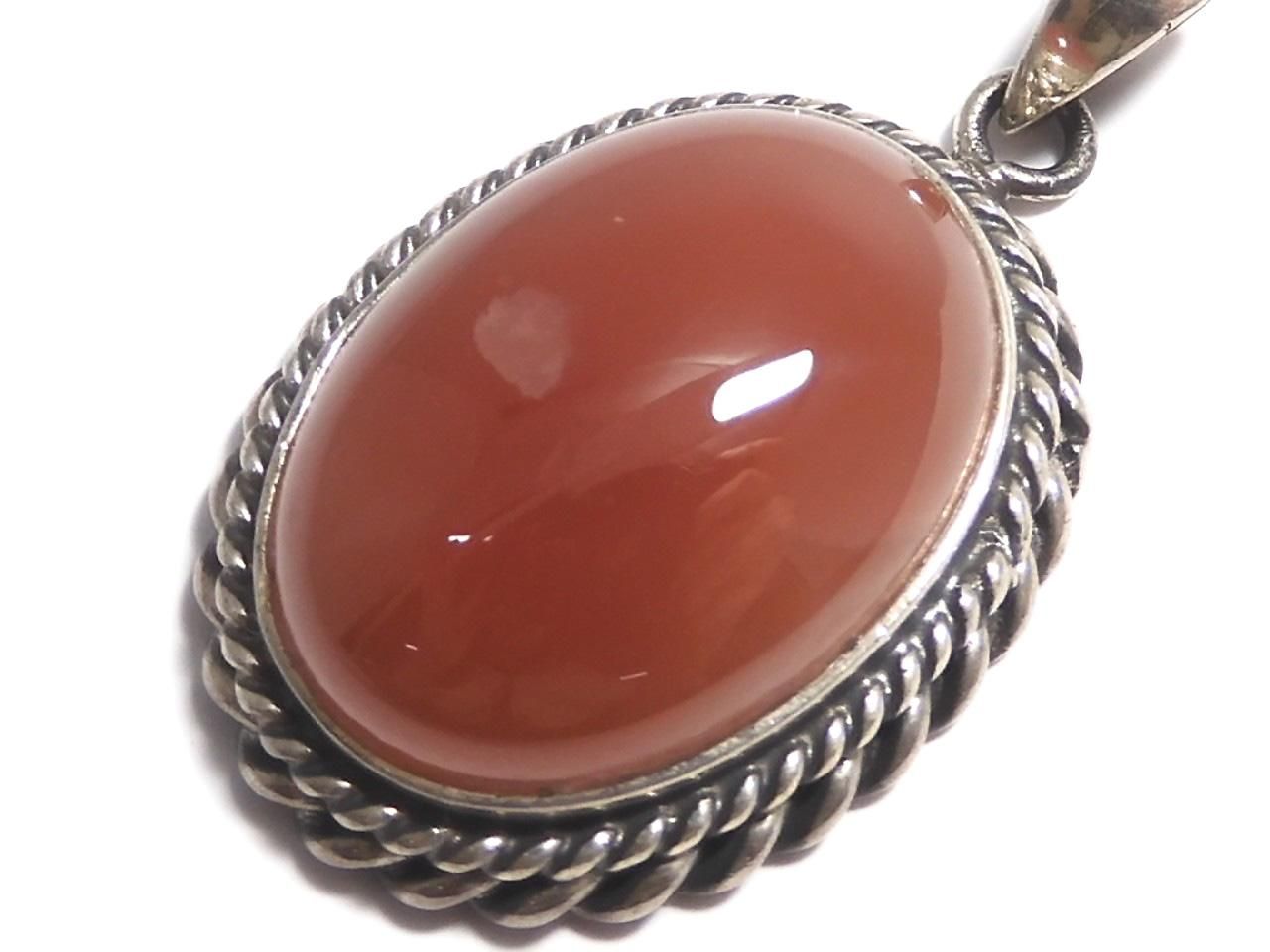 Peruvian Rhodochrosite AAA Pendant Silver 925 No. 4 [One of a kind]