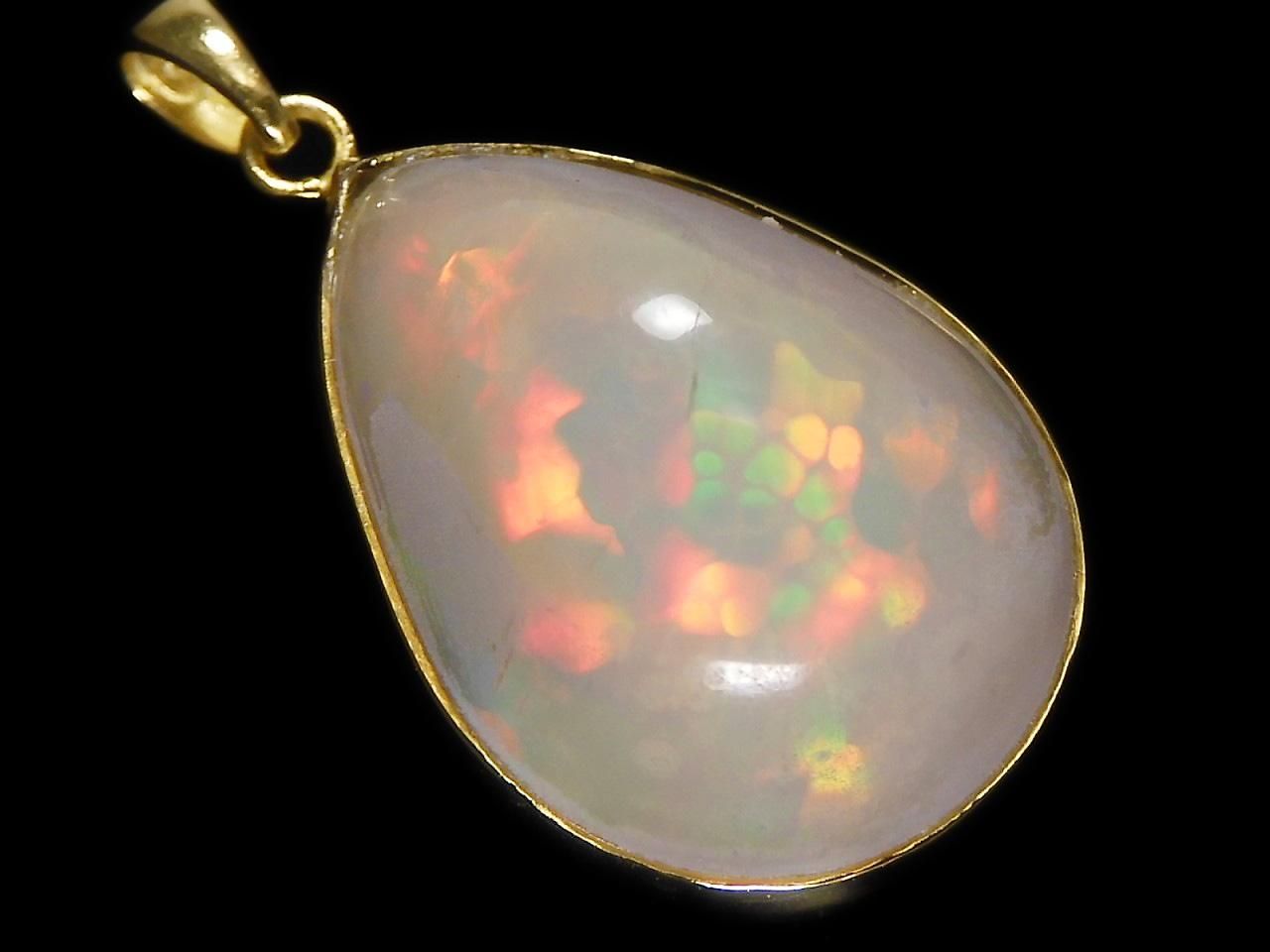 Ethiopian Opal AAA- Pendant 18KGP NO.6 [One of a kind]