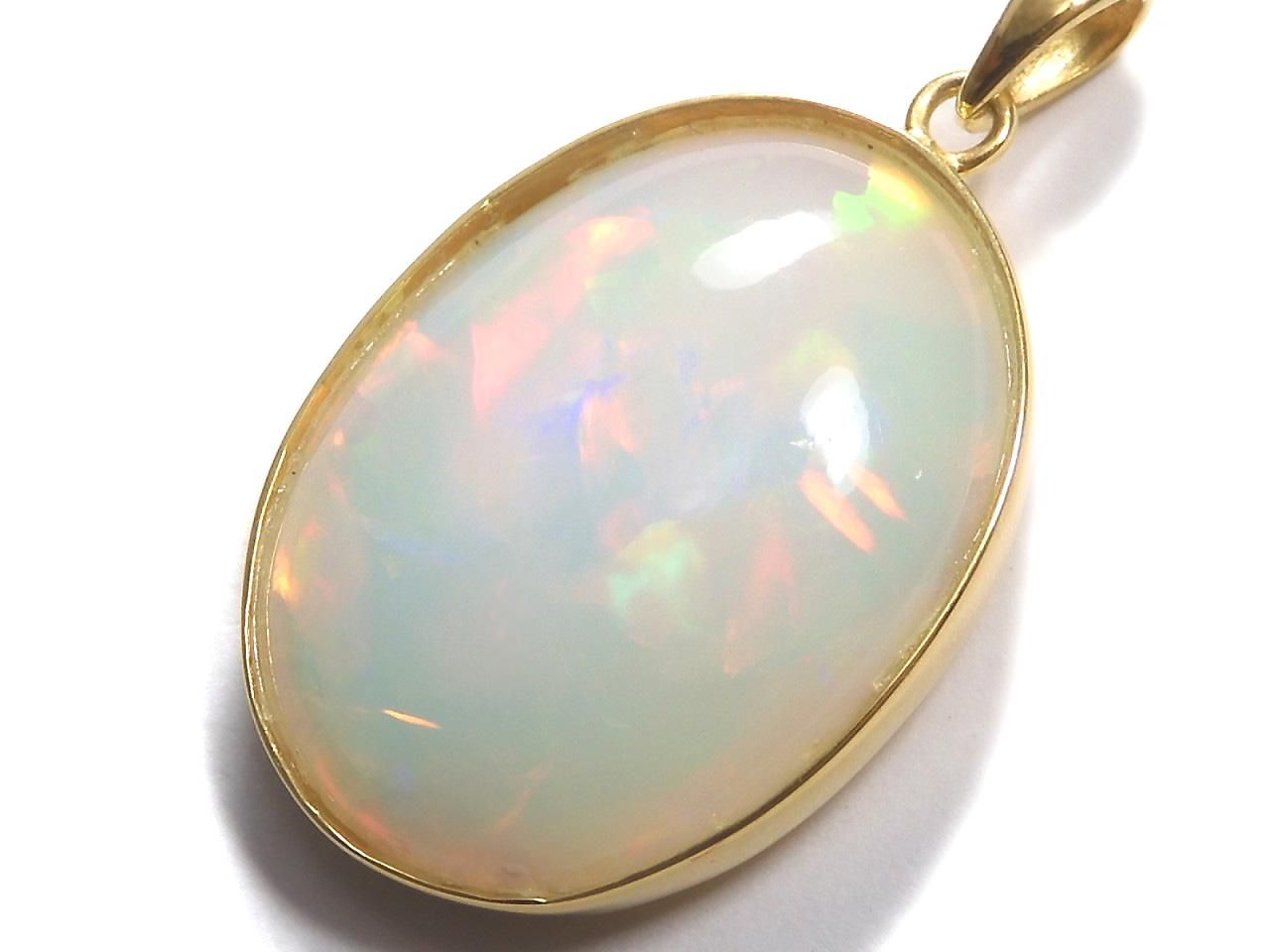 Ethiopian Opal AAAA Pendant 18KGP NO.9 [One of a kind]