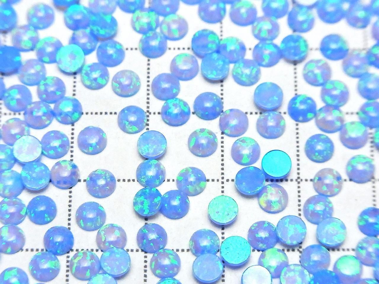 Kyoto Opal Round Cabochon 4x4mm [Blue] 5pcs