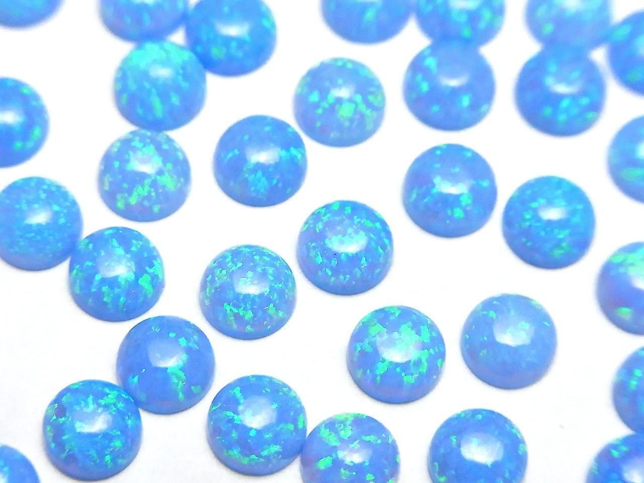 Kyoto Opal Round Cabochon 6x6mm [Blue] 3pcs