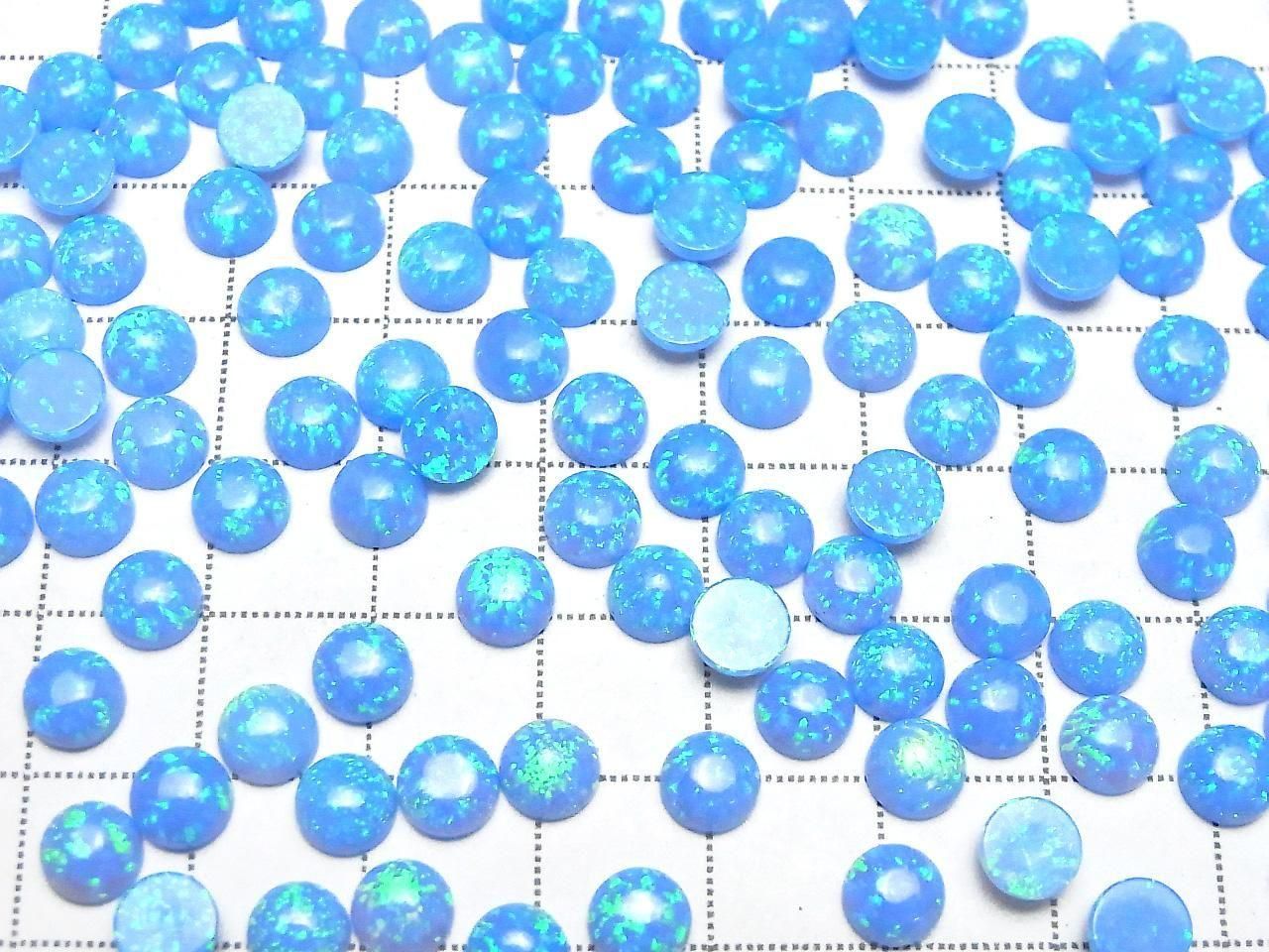 Kyoto Opal Round Cabochon 6x6mm [Blue] 3pcs