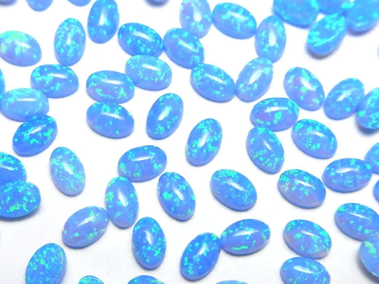 Kyoto Opal Oval Cabochon 6x4mm [Blue] 3pcs