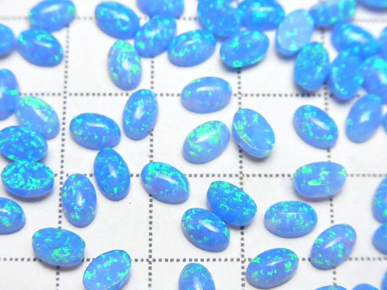 Kyoto Opal Oval Cabochon 6x4mm [Blue] 3pcs