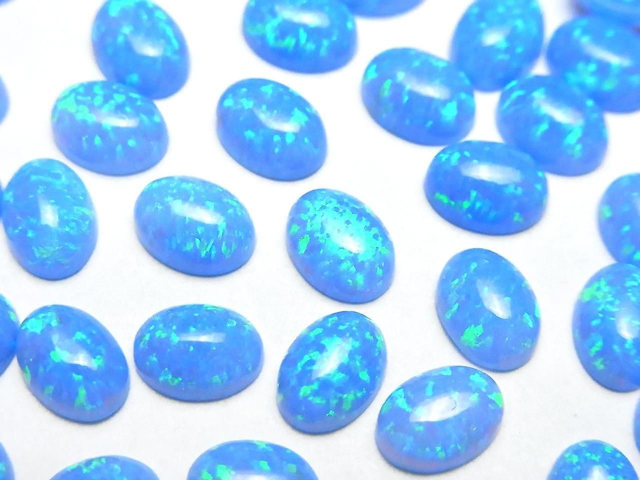 Kyoto Opal Oval Cabochon 8x6mm [Blue] 2pcs
